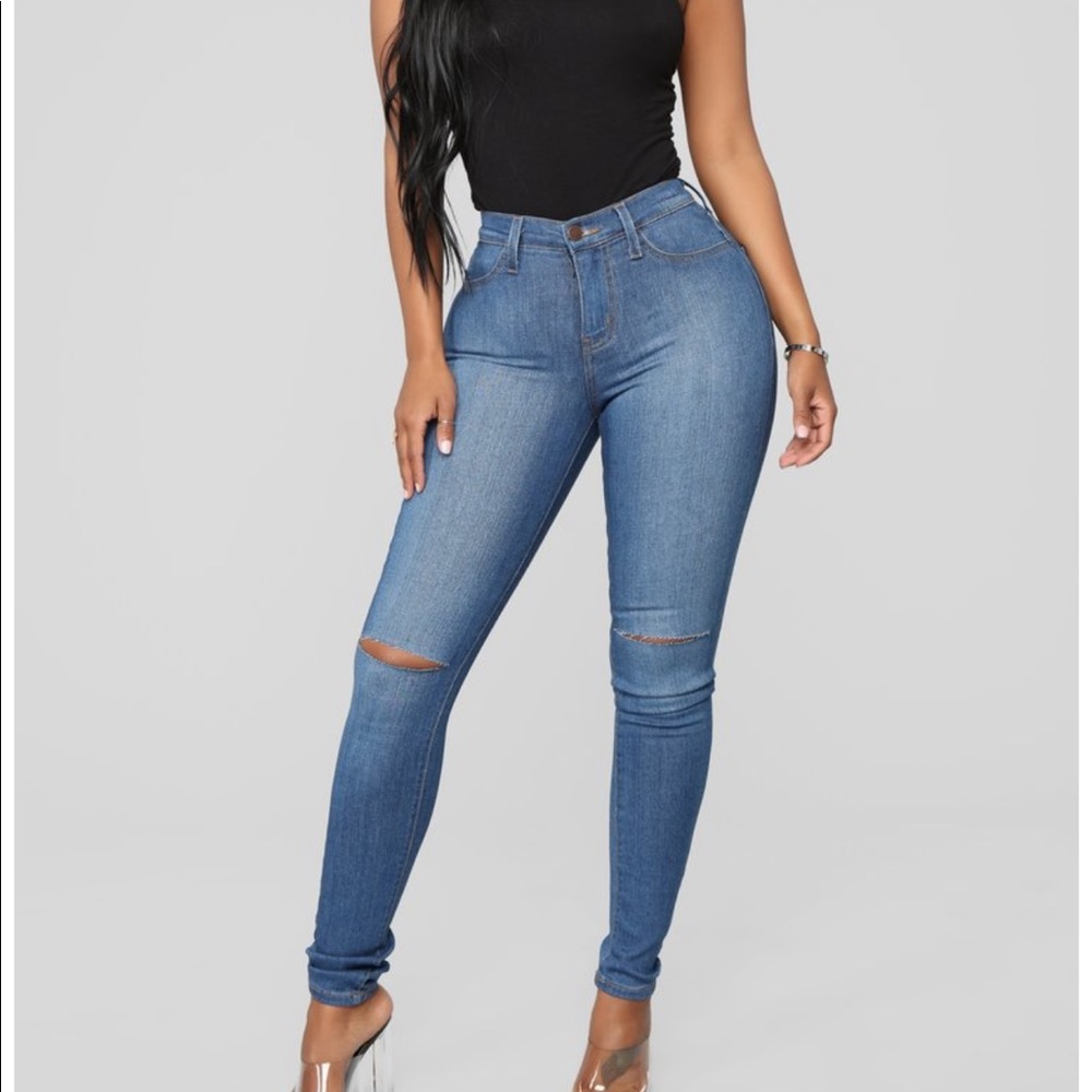 Fashion Nova Canopy Jeans Medium Wash